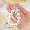 Metal Bow Pearl Keychain Phone Pendant Bag Pendant Phone Lanyard Accessories For Women Girls Sweet Decoration Gifts