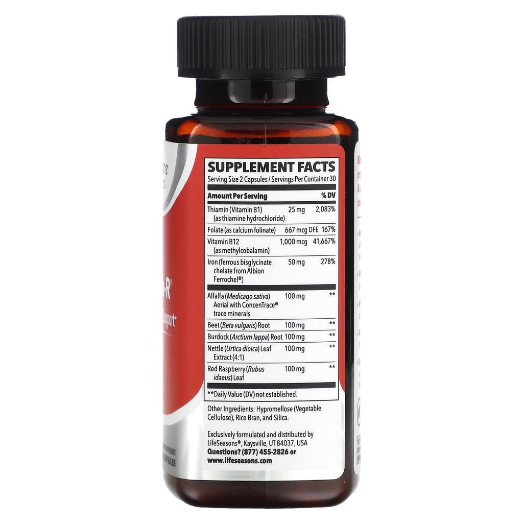 Blood Nourush-R, Blood Buildup Support, 60 Veggie Capsules