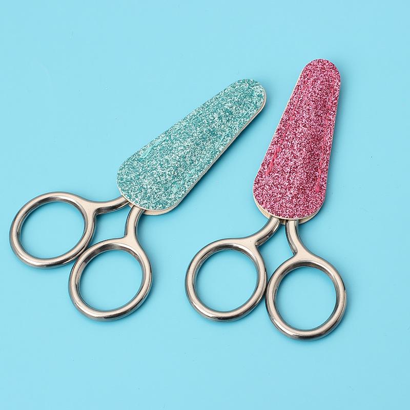 

Scissors Protective Sheath Beautiful Shimmering Powder Thick PU Cover Tailor s Scissors Accessories оранжевый