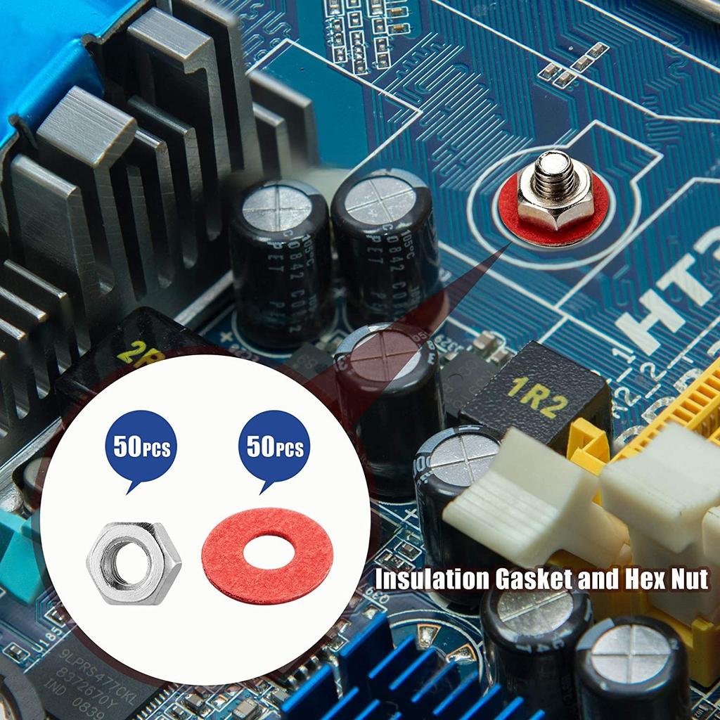 502Pcs Computer Repair Screws Kit Motherboard Standoff Screws Set PC Hardware Mounting Fastener Assortment Box