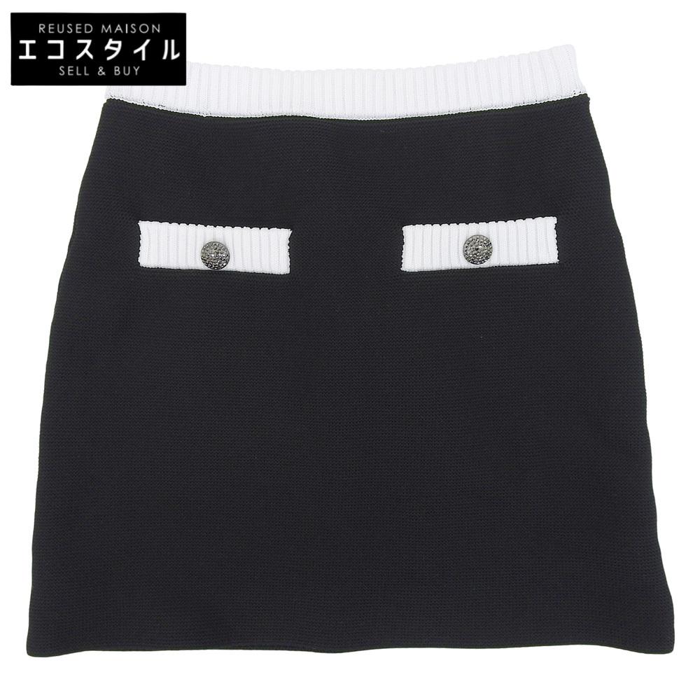 sheller Beautiful Bijou button knit skirt, women's, black, size F, SL191040521 skirt F blackUsed