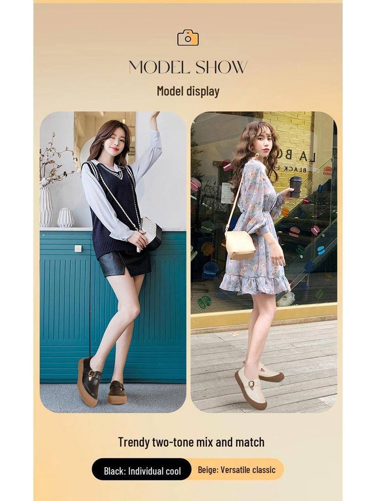 Autumn 2025 Retro Women's Genuine Leather Slip-On Shoes - Comfortable Casual Soft Sole for Moms