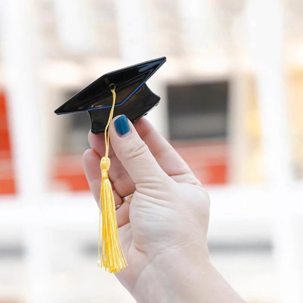 Creative Graduation Cap Hair Claw Yellow Tassels Commencement Hair Accessory  Party Celebration