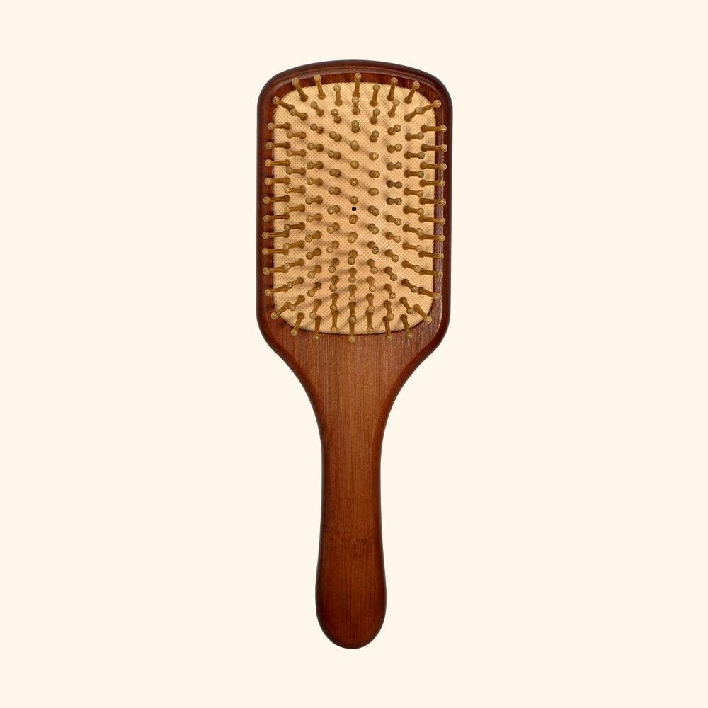 Bamboo Cushion Comb Set: Bristle & Non - Bristle Options, Scalp Massage, Anti - Static Detangler for All Hair, Home Styling Tool