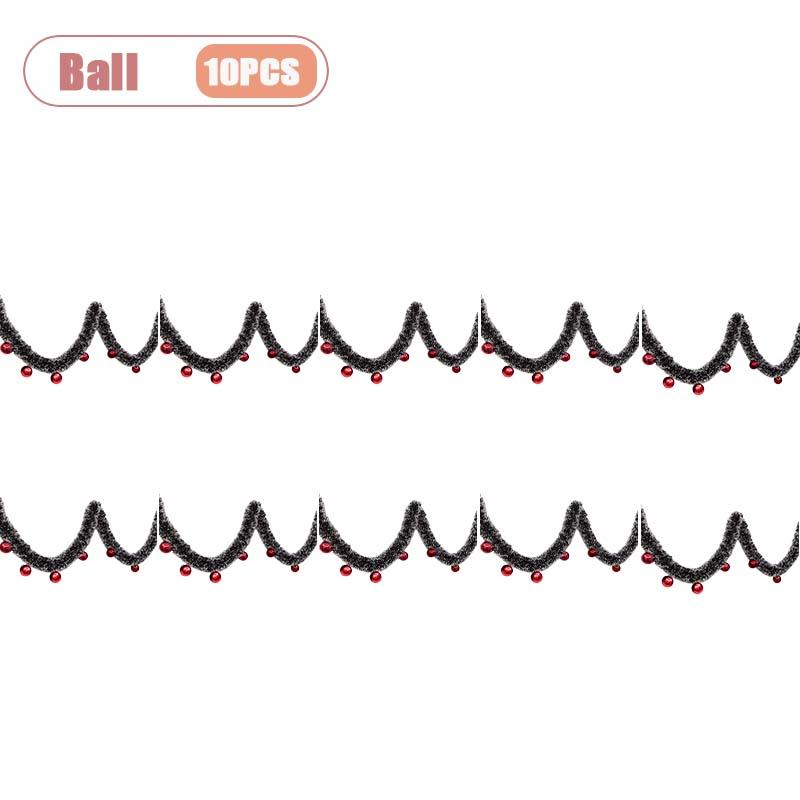 2M Christmas Garland Tinsel Decoration Green White Edge Snowflake Hanging Ornament Party Mall Kindergarten Home Festival Decor