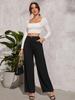New Spring/Summer Women's Solid Color High Waist Draped Comfort Casual Slim Fit Workwear Trousers