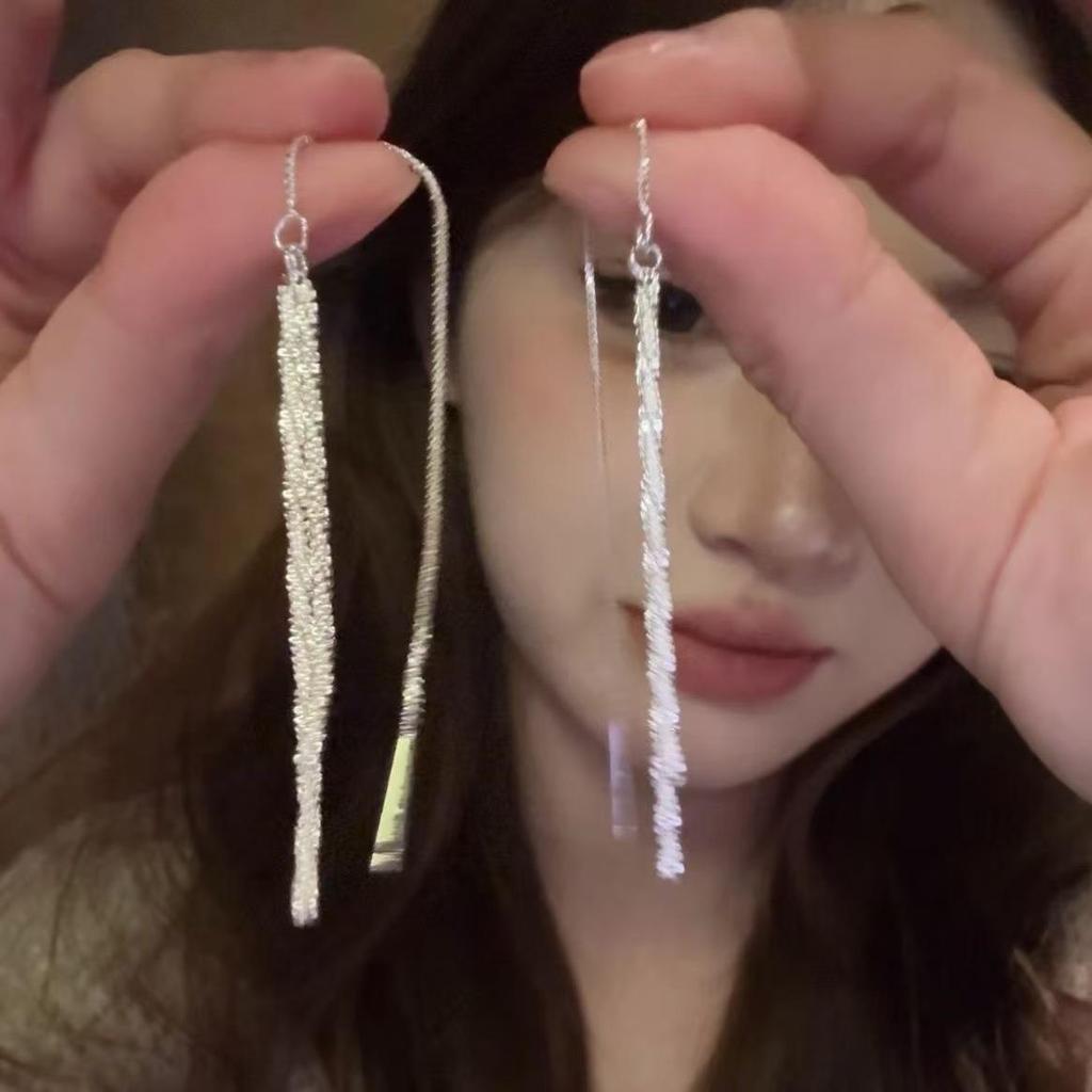 Brincos de Borla Galaxy Slim da Moda: Design de Nicho para Rostos Longos e Redondos - Sofisticado e Versátil para Mulheres