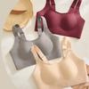 Invisible Bra Women's Jelly Soft Support Underwear Thin Large-sized Full-cup Bra Push Up Bra