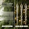 Elegant Christmas Home Decorations 12Pcs Colorful Spiral Icicle Ornaments, Acrylic Twisted Ice Bar Hanging Decor Durable Transparent Crafts for Tree,