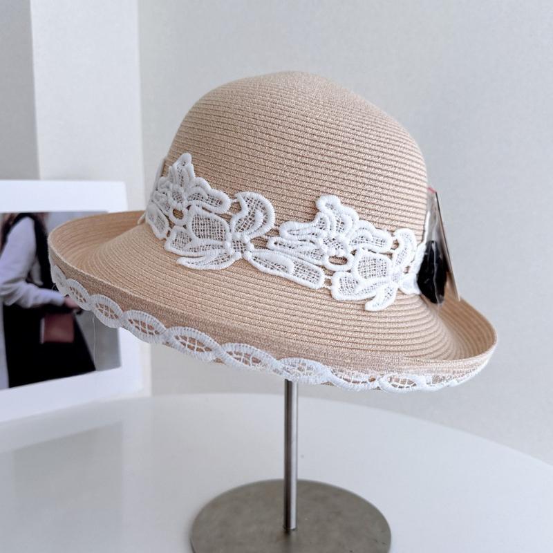 Natural Treasure Grass Hat Women's New 2026 Lace Flower French Elegant Woven Straw Holiday Beach Gift Hat