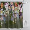 Chinese Style Flower and Birds Tree Shower Curtains Crane Pattern Bath Curtain Waterproof Bathroom Decor With Hooks 3d Printing