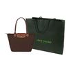 Longchamp Le Pliage Solid Logo Snap Zipper Foldable Nylon Canvas Dumpling Bag Tote Shoulder Bag Women Bags Ebony 2605089P81