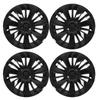 4 Pcs 19in Wheel Skin Hub Cap Glossy Black Full Rim Cover Hubcaps Replacement for Tesla Model Y 2020 To 2023 Symmetric