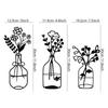 Flower Vase Wall Decorations Metal Flower Vase Sculpture HollowOut Wall Sign Sculpture Hangings Decorations for Bedroom
