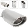 Blank Sølv Rustfritt Stål Universalt Bil Rett Eksosrør Bakre Lyddemper Tips Hale Hals