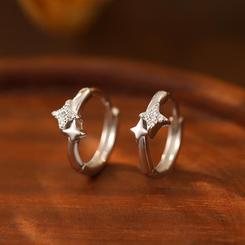 

Серьги-звездочки из серебра 925 пробы Banyan Tree - Женские простые серьги высокого класса ES3051, 925 Silver платиновый