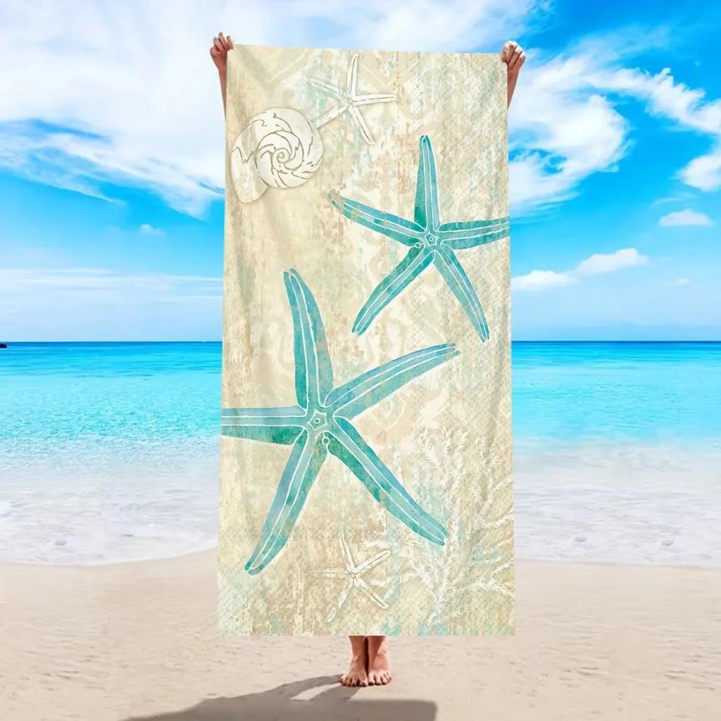 Sea Element Beach Towel, Quick Dry Absorbent Multifunctional Swimming Sports Towel for Travel Camping Summer Vacation
