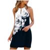 Women Summer Fashion Casual Sexy Printing Sleeveless Loose  Dress