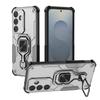 KEYSION Etui odporne na wstrząsy do Samsung S25 Ultra 5G Miękki silikon + PC Pionowy metalowy stojak na telefon Tylna obudowa do Galaxy S25+ Plus