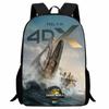 Printed Jurassic World Reborn Student School Bag Cartoon Animated Backpack Jurassic World