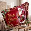 Christmas Custom Name Printed Flannel Blanket Warm Comfort Bed Throw Home Decor Holiday Gift