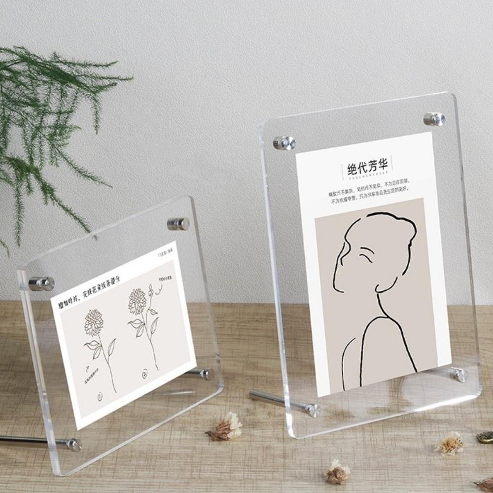 Transparent Photocard Display Stand Tilted Design Picture Frame New Poster Display Stand Desktop