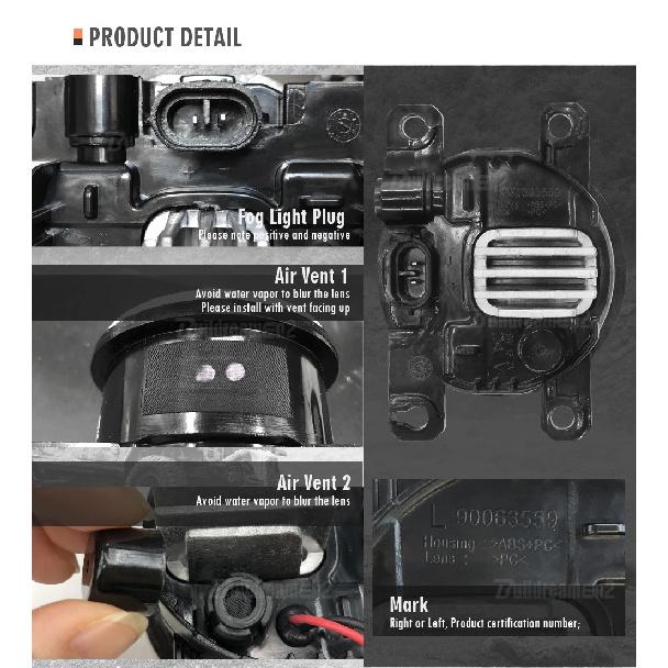 2 X Car Front LED Fog Light Accessories 30W H11 Lens Fog Lamp For Peugeot 308 2013 2014 2015 2016 2017 2018