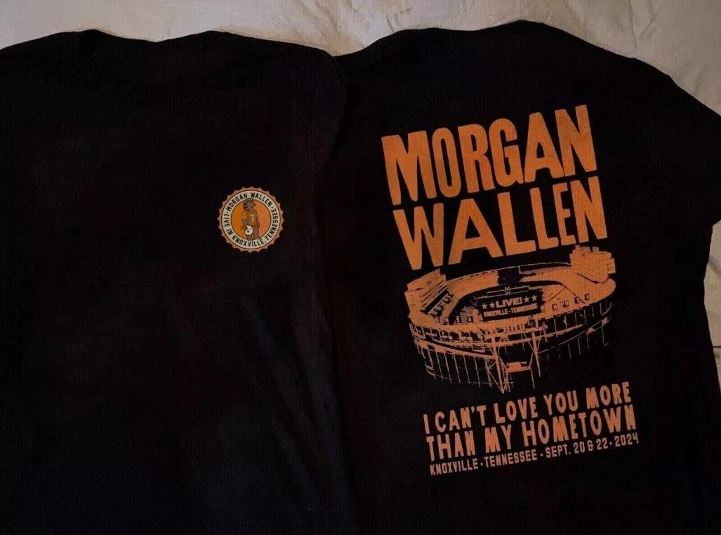 Morgan wallen neyland stadium tour SEP 2024 knoxville TN t-shirt FANMADE XL