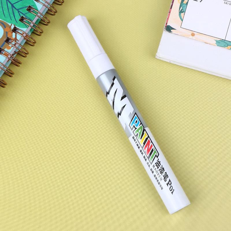 

1Pcs Waterproof Marker Paint Pen Vehicle Touch-Up Paint Tyre Oily Markers Quick Drying Signature Pen Stationery Supplies белый