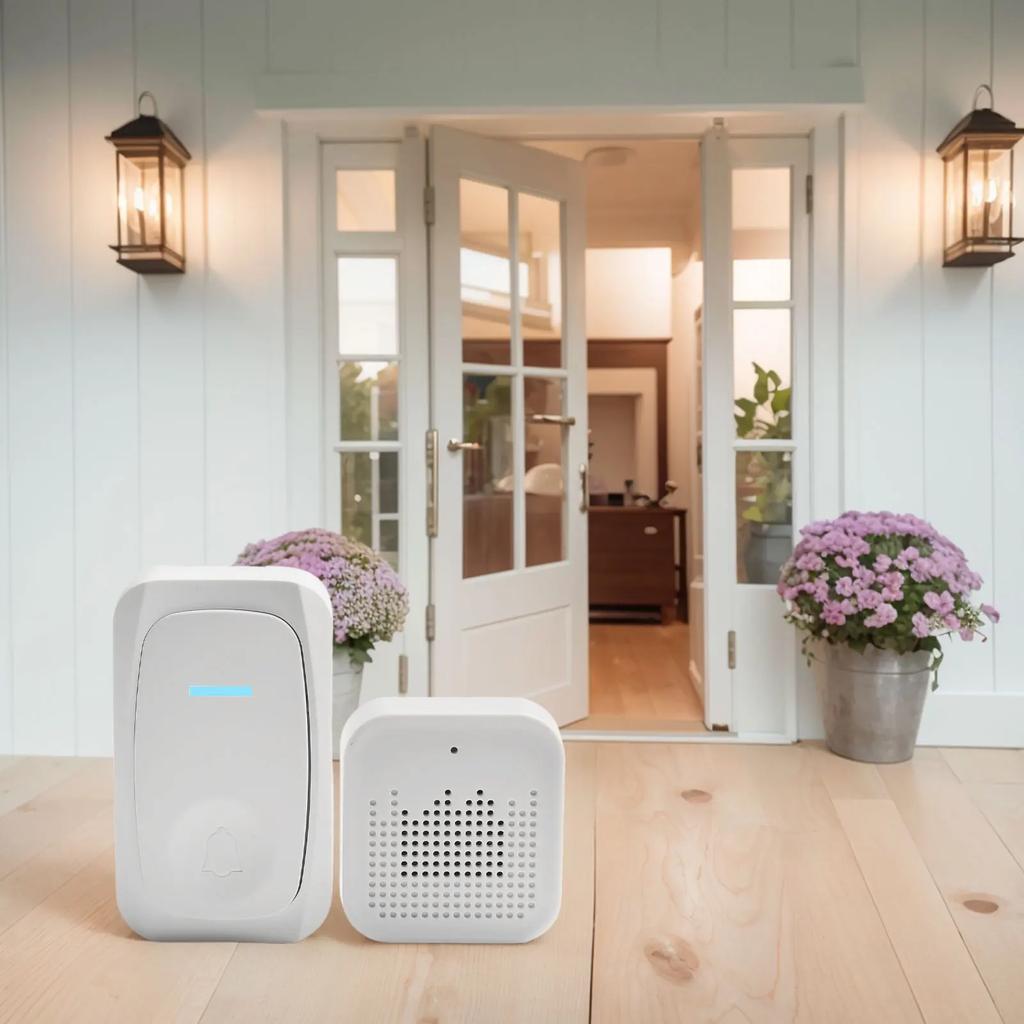 Elderly Care High Volume Doorbell 32 Ringtones Doorbell USB Plug-in Use 200 Meters Signal Coverage 32 Different Tunes