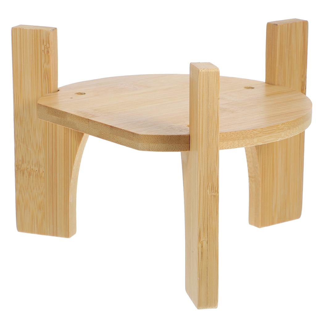 Bamboo Material Sturdy Beverage Dispenser Stand Water Drink Holder Rack Fish Tank Base Plant Stands Indoor Home Decor