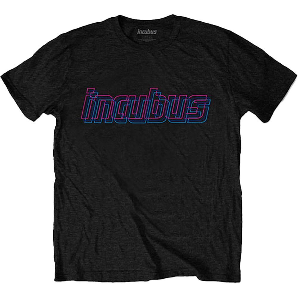 Men s Incubus Trippy Neon T-shirt Large Black L