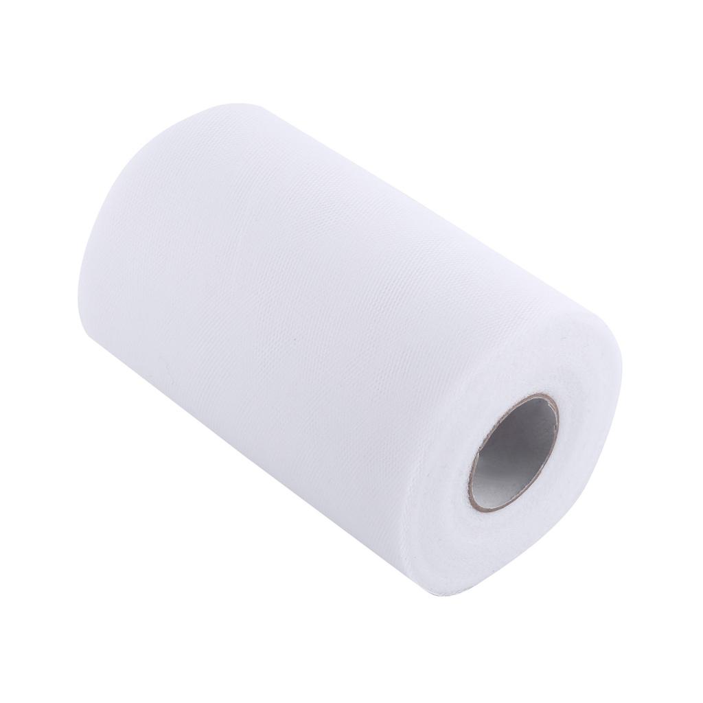 15cm Wide X 100yd Tulle Rolls Spool Soft Craft for Wedding Bridal Festival(White)