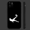 Fire Football Soccer Ball Phone Case For Apple iPhone 15,14,13,12,11,Pro,X,XS,Max,XR,Plus,Mini Soft Black Cover