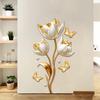 3D Tulip Butterfly Wall Sticker Self Adhesive Removable Decal for Bedroom Home Decor