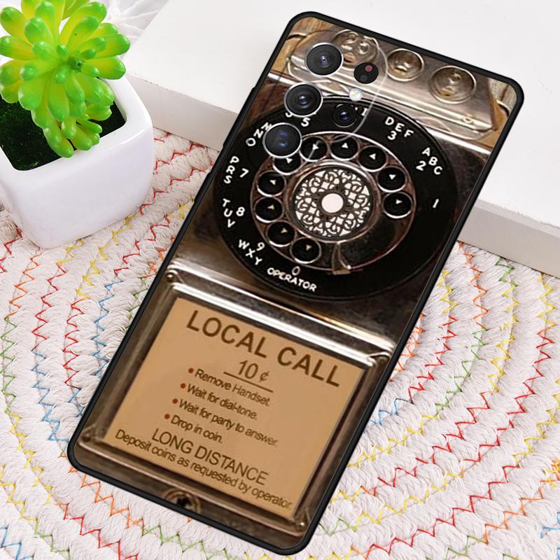 Retro Telephone Rotary Dial Phone Case For Samsung Galaxy Note 10 Pro S26 S25 S24 S23 S22 Ultra Plus S21 FE S20 Shockproof Cover