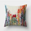 Stunning Bird Flower Pillow Case With Watercolor Design For Stylish Living Room Decor