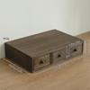 Organizzatore da scrivania con cassetto scorrevole, Supporto, Opzione di archiviazione rettangolare in legno, E Decorativo,