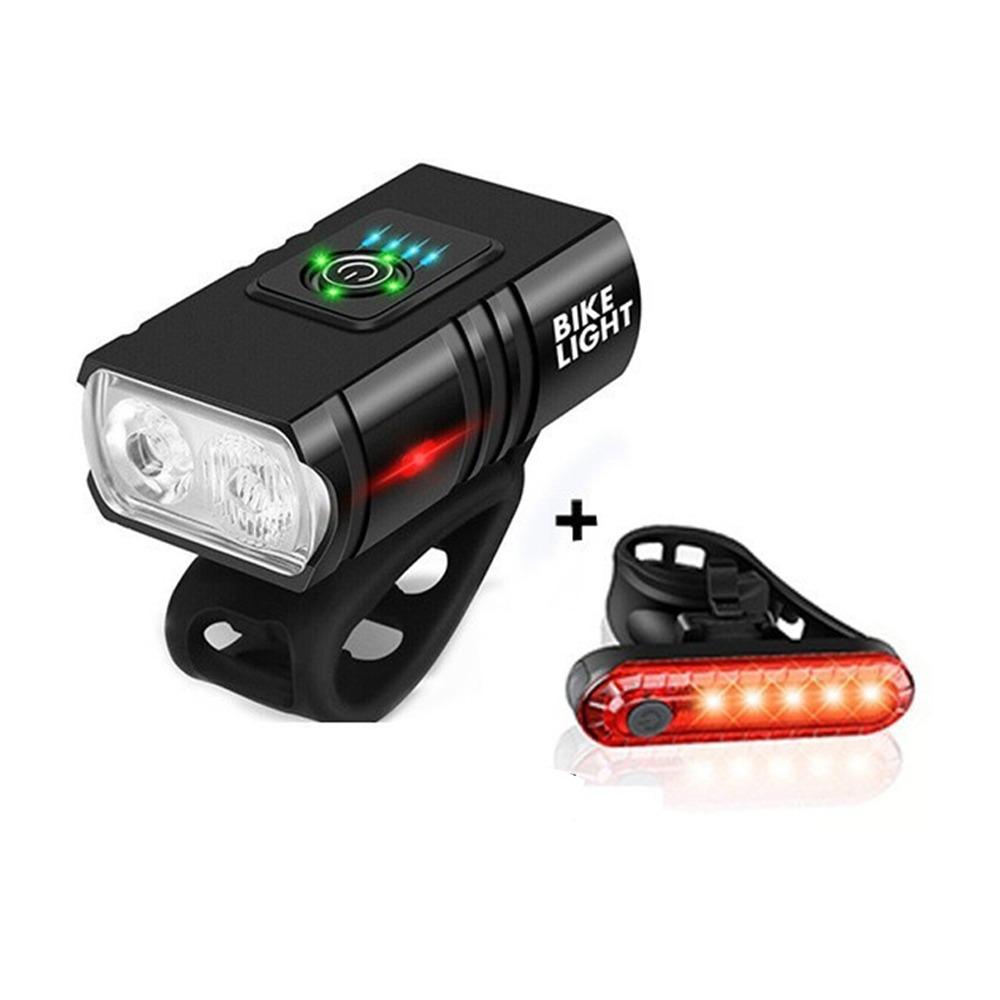 USB Rechargeable LED Bike Front Lamp Waterproof Bike Flashlights Bicycle Headlight Outdoor Cycling