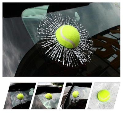 Car Styling Baseball Football Tennis Stereo Broken Glass 3D Sticker Car Window Ball Hits Self Adhesive Decal Car Stickers
