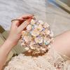 Mini Sequin Flower Evening Bag, Elegant Dinner Clutch Purse, Formal Round Banquet Handbag For Wedding Party Prom
