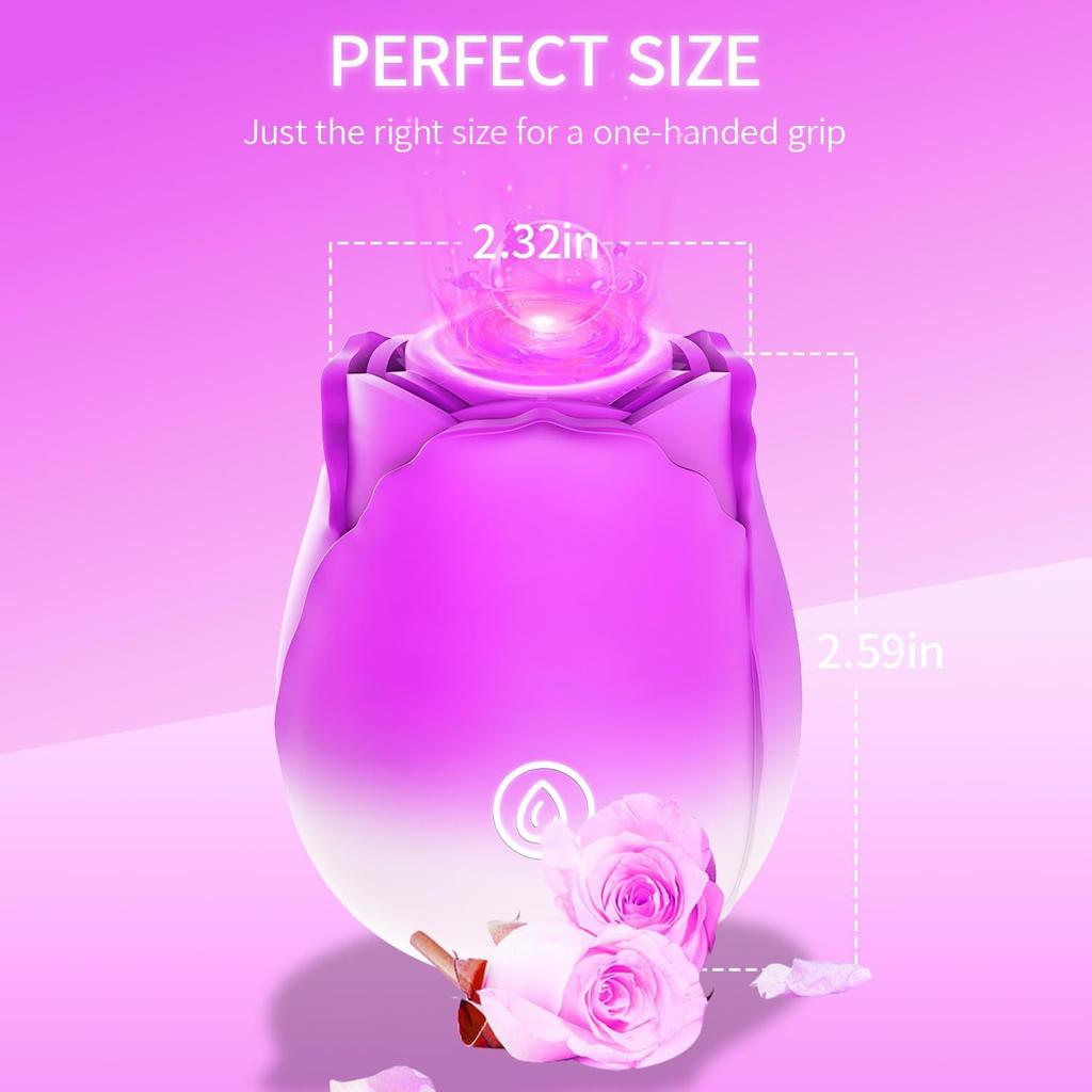 Adult 10-Speed Clitoral Suction Masturbator Jumping Effect Rechargeable Waterproof Silicone Rose Vibrator for Breast Stimulator