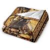 Rustic Indians Blanket Native n Throw Blanket Retro Chief Flannel Stuff Merch Cozy Decor Fleece Plush Fuzzy Warm Soft Lightweight Bedding Indians