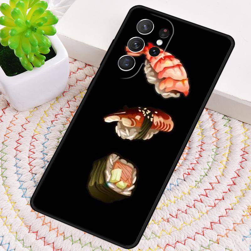Japanese Cuisine Sushi Food Silicone Phone Case For Samsung Galaxy Note 10 Pro S26 S25 S24 S23 S22 S21 Plus S25Ultra Capa Cover