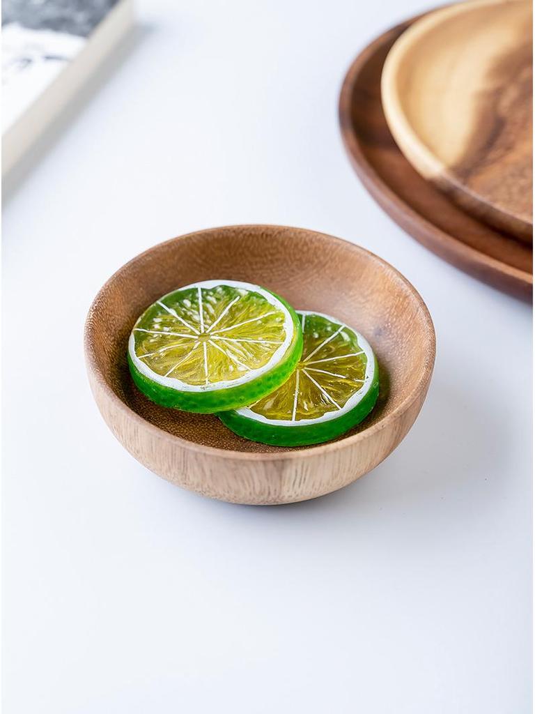 Acacia Wood Round Fruit & Snack Plate