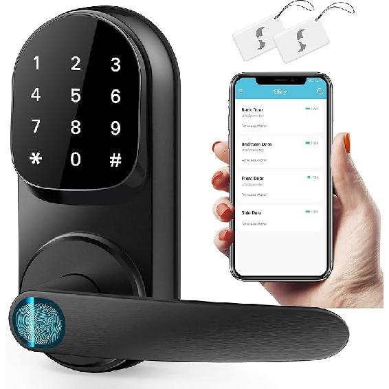 Sifely Smart Lock, Keyless Entry Door Lock, Smart Door Lock, Door Lock with Keypad, Smart Lock Front Door, Fingerprint Door Lock, Smart Lock with