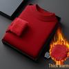 Men's Velvet Knit Sweater - Warm Half-High Collar, Thickened Base Layer