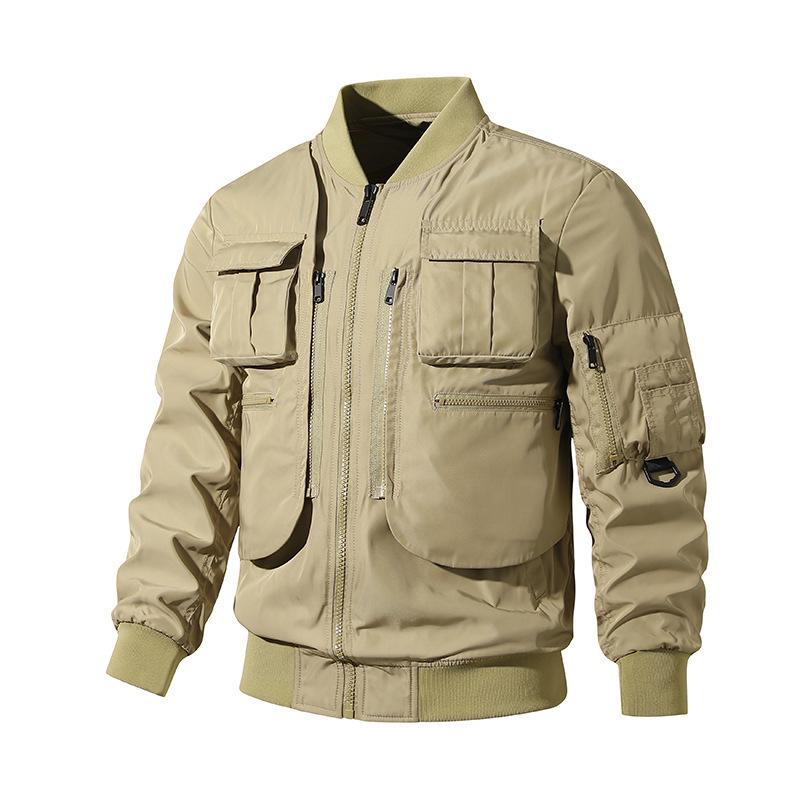 Men's Multi-Pocket Bomber and Baseball Workwear Jacket – Three-Proof Mountaineering Style