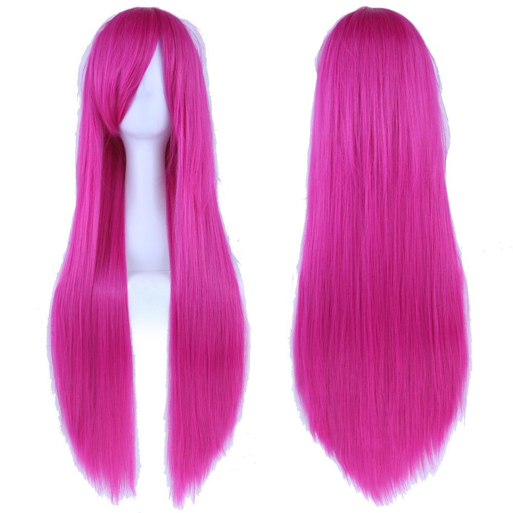 Layered Halloween Cosplay Wigs Heat Resistance Anime Straight Hairpiece Carnival
