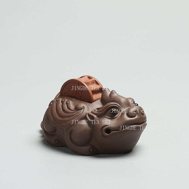 Pixiu Water Spray Tea Pet Home Chinese Desktop Decoration Ornaments Purple Clay Tea Play Tea Ceremony Accessories Teaset